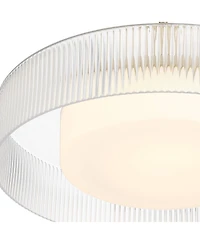 Possini Euro Design Gloria Wide Satin Brass and Glass Led Pendant Light