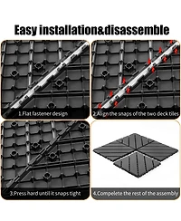 Streamdale Furniture Interlocking Waterproof Decking Tiles