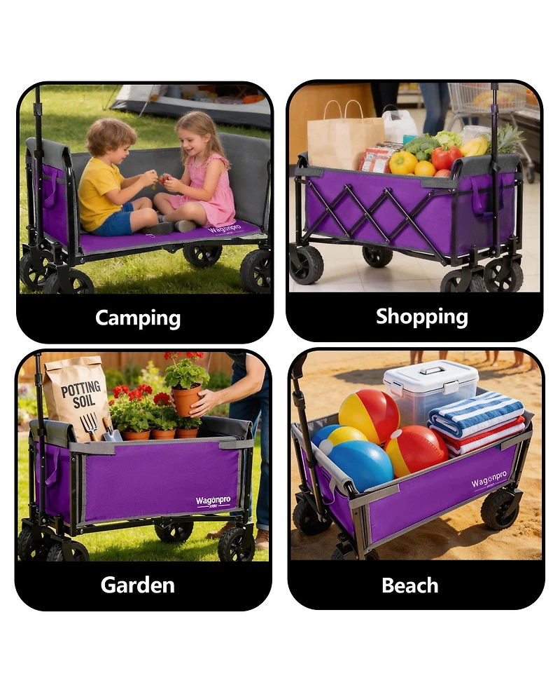 Streamdale Furniture Upgraded Convertible Folding Trolley with Wide Wheels 220Lbs Capacity