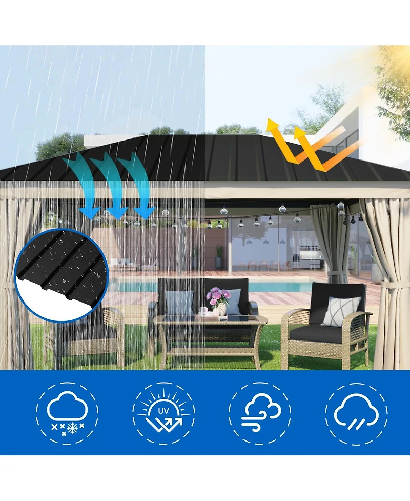 Streamdale Furniture 61inch Galvanized Metal Roof Panels 25 Pieces Heavy Duty Waterproof