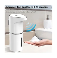 Topteng Touchless Foam Soap Dispenser – 11.8oz Wall Mount, Rechargeable and 3 Level Foam