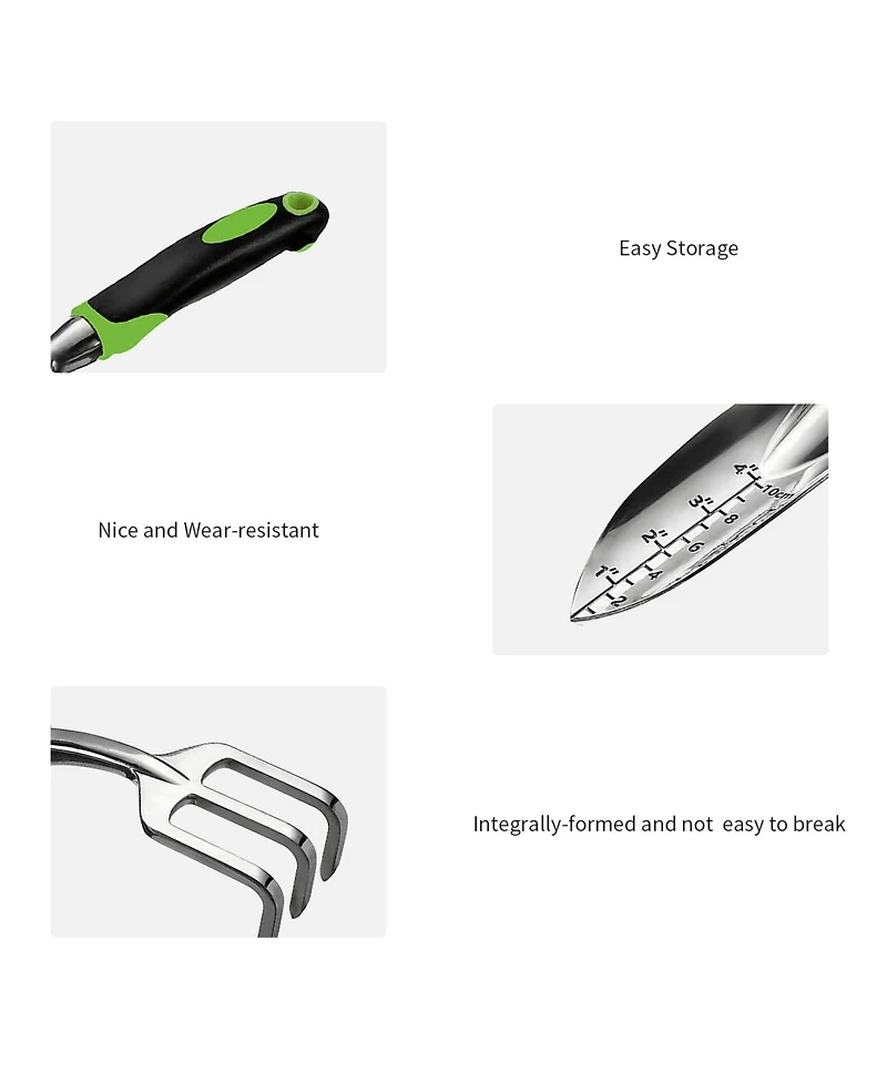 Xdovet Gardening Hand Tool Set Heavy Duty Non-slip Handle Stainless Steel