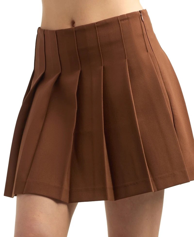 Bcx Juniors' Pleated A-Line Mini Skirt