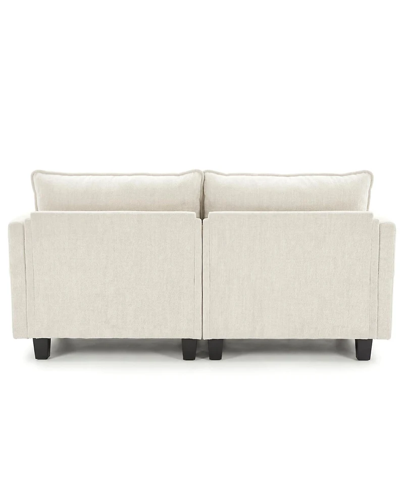 Streamdale Furniture Modern Chenille 2-Seat Loveseat with Usb Ports and Side Pockets