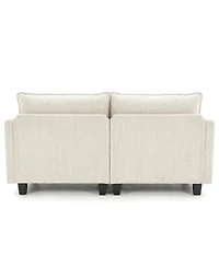 Streamdale Furniture Modern Chenille 2-Seat Loveseat with Usb Ports and Side Pockets