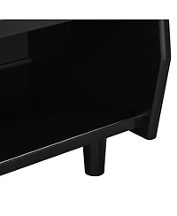 Streamdale Furniture Rattan Nightstand with Drawer and Open Shelf