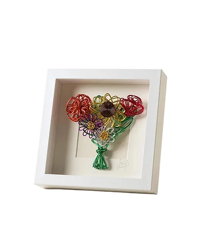 Uncommon Goods Where Love Grows Framed Wire Bouquet