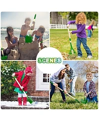 Xdovet Gardening Tools Set Kids Wheelbarrow Shovel Rake Yard Outdoor Toy
