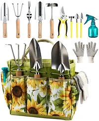 Xdovet Garden Tools Set Heavy Duty Kit with Organizer Bag