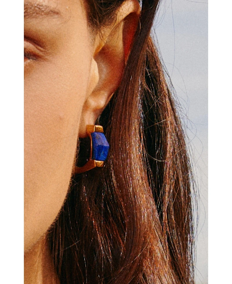 Retro Chic Ishtar Goddess Hoop Earrings