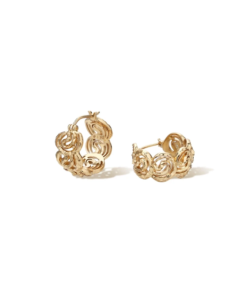 Retro Chic Mono Spiral Earrings
