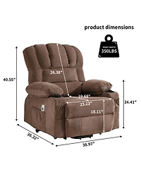 Clihome Power Lift Recliner Chair Recliners for Elderly with Heat and Massage Recliner Chair for Living Room with Infinite Position and Side Pocket