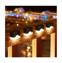 Cowin Solar Deck Lights Outdoor 8 Pack Solar Step Light Waterproof Led Light