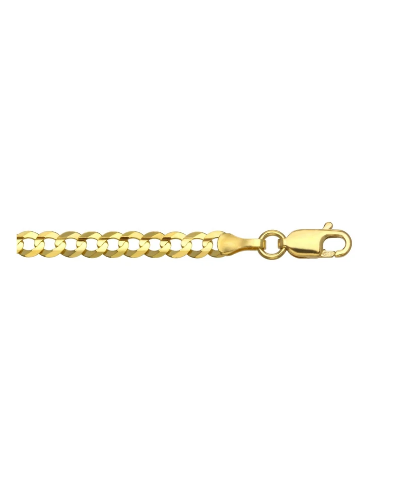 22" Open Curb Link Chain Necklace (3-5/8mm) in Solid 14k Gold