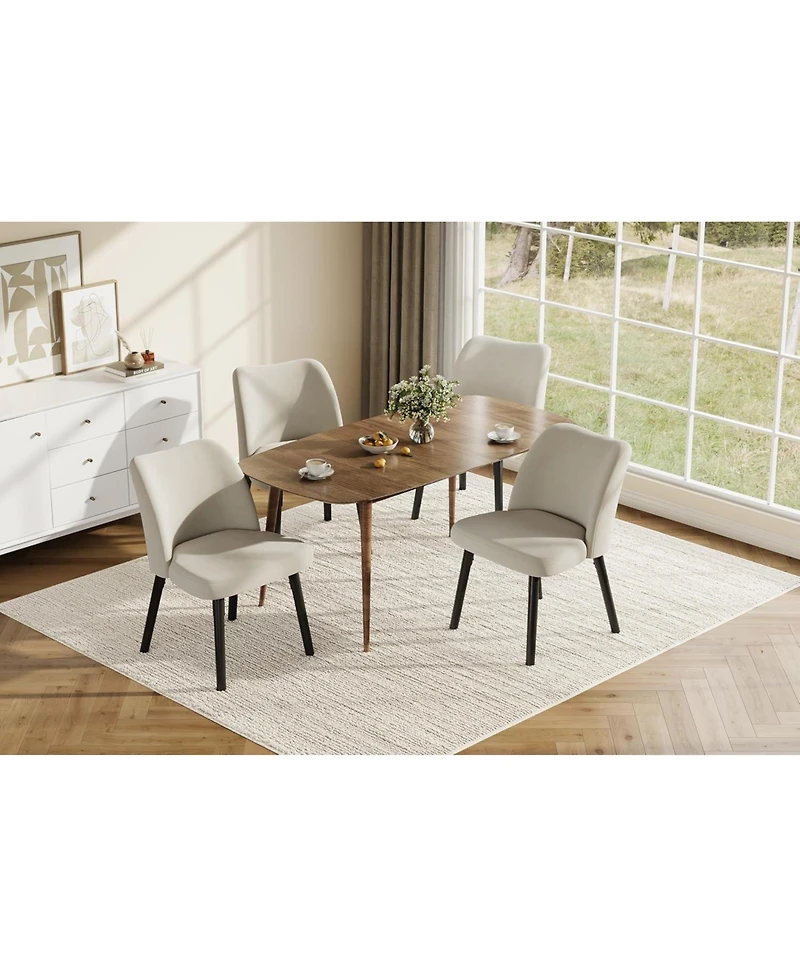 gaomon Velvet Dining Chairs Set of 4, Modern Side Chairs for Kitchen Dining Table