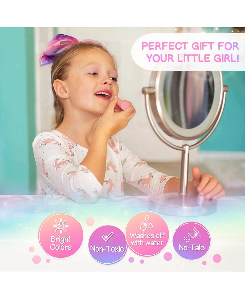 Gnuadz Real Makeup Kit Washable Pretend Play Gift for Girls