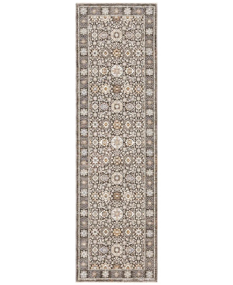 Oriental Weavers Maharaja 71W Gray and Ivory 2'3" x 7'6" Runner Rug
