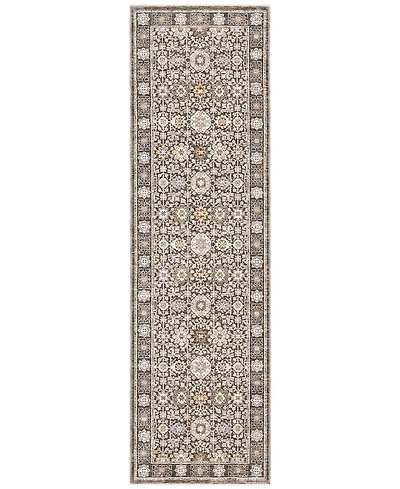Oriental Weavers Maharaja 71W Gray and Ivory 2'3" x 7'6" Runner Rug