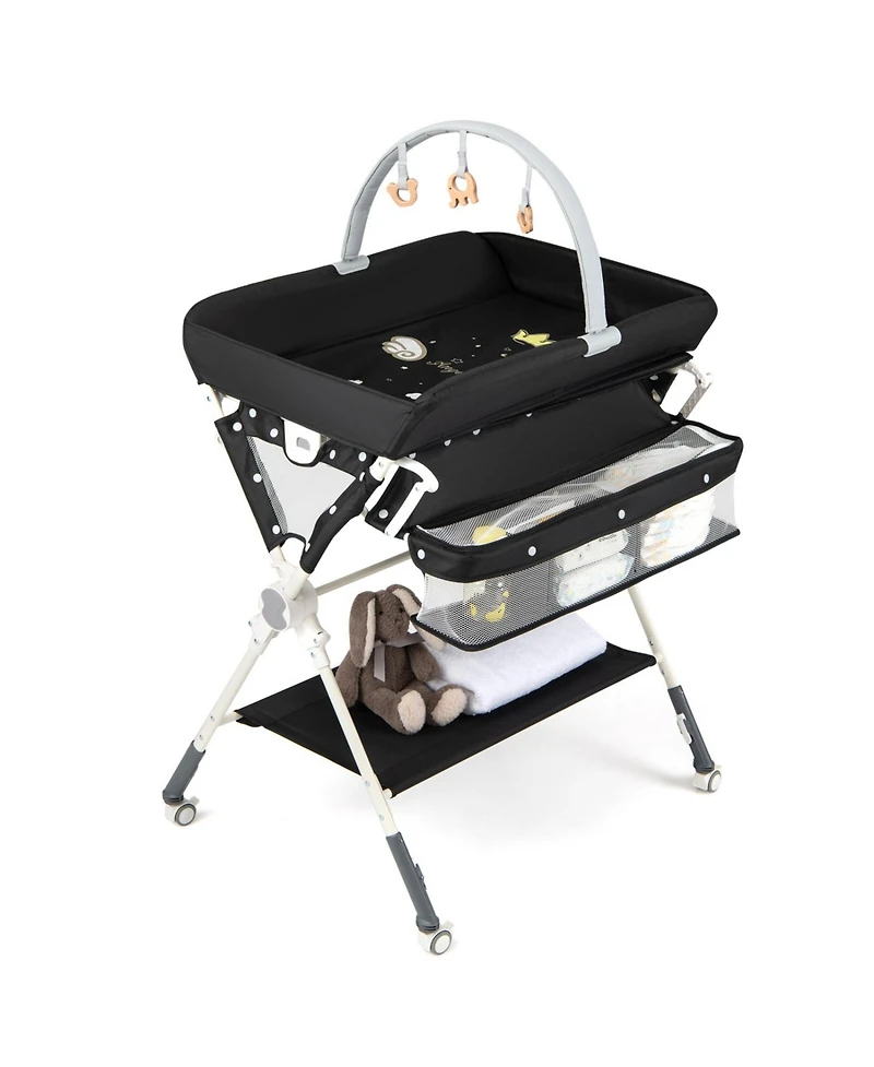 Slickblue Baby Changing Table with Storage Bag Foldable Nursery Organizer
