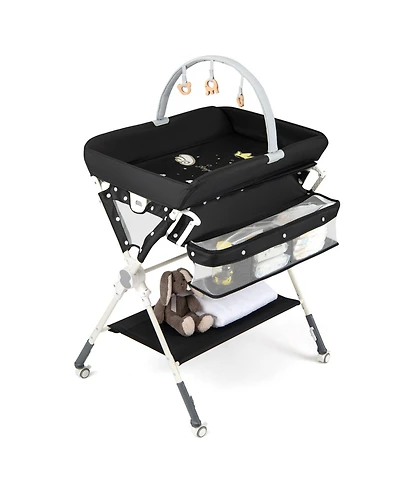 Slickblue Baby Changing Table with Storage Bag Foldable Nursery Organizer