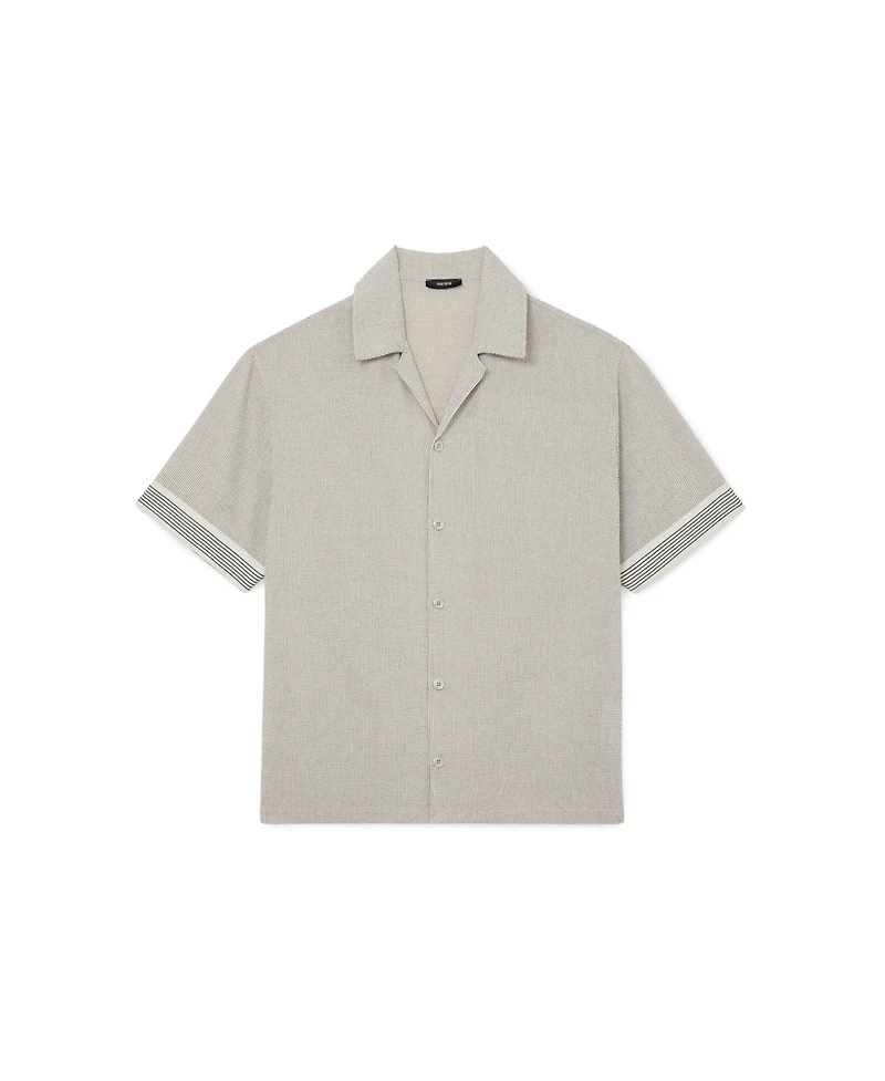 Reiss Men's Dornie Stripe Tape Printed Shirt