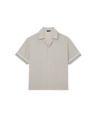 Reiss Men's Dornie Stripe Tape Printed Shirt