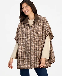 Style & Co Women's Space-Dyed Softy Zip-Up Topper, Macy's Exclusive