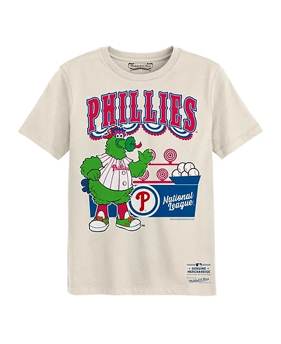 Mitchell & Ness Preschool Cream Philadelphia Phillies Step Back Up T-Shirt