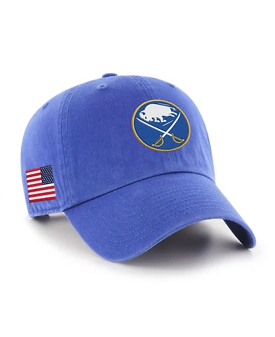 '47 Brand Men's and Women's Royal Buffalo Sabres Heritage Flag Clean Up Adjustable Hat