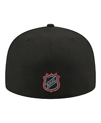 New Era Men's Black Jersey Devils Color Pop 59FIFTY Fitted Hat