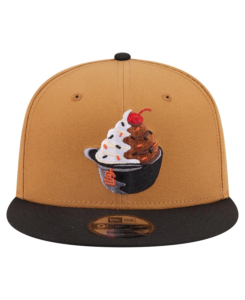 New Era Men's Khaki/Black San Francisco Giants Ice Cream 9FIFTY Snapback Hat