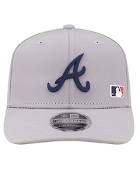 New Era Men's Gray Atlanta Braves Laser Perforated 9SEVENTY Adjustable Hat
