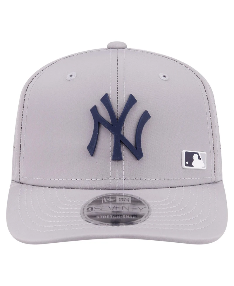 New Era Men's Gray New York Yankees Laser Perforated 9SEVENTY Adjustable Hat