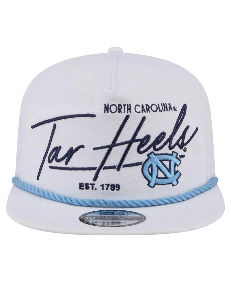 New Era Men's White North Carolina Tar Heels Team Rope 19TWENTY Adjustable Hat