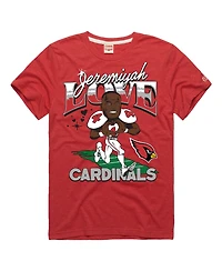 Homage Men's and Women's Jeremiyah Love Cardinal Arizona Cardinals Caricature Player Graphic Tri-Blend T-Shirt