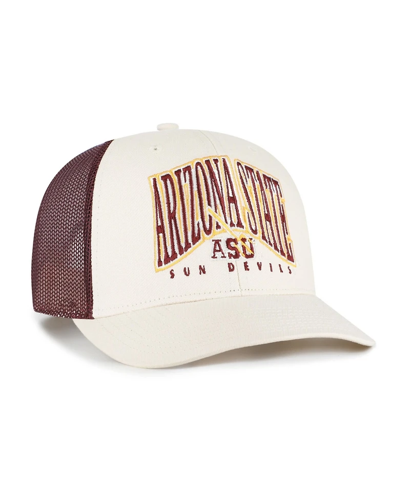 '47 Brand Men's Natural Arizona State Sun Devils Drawbridge Trucker Adjustable Hat