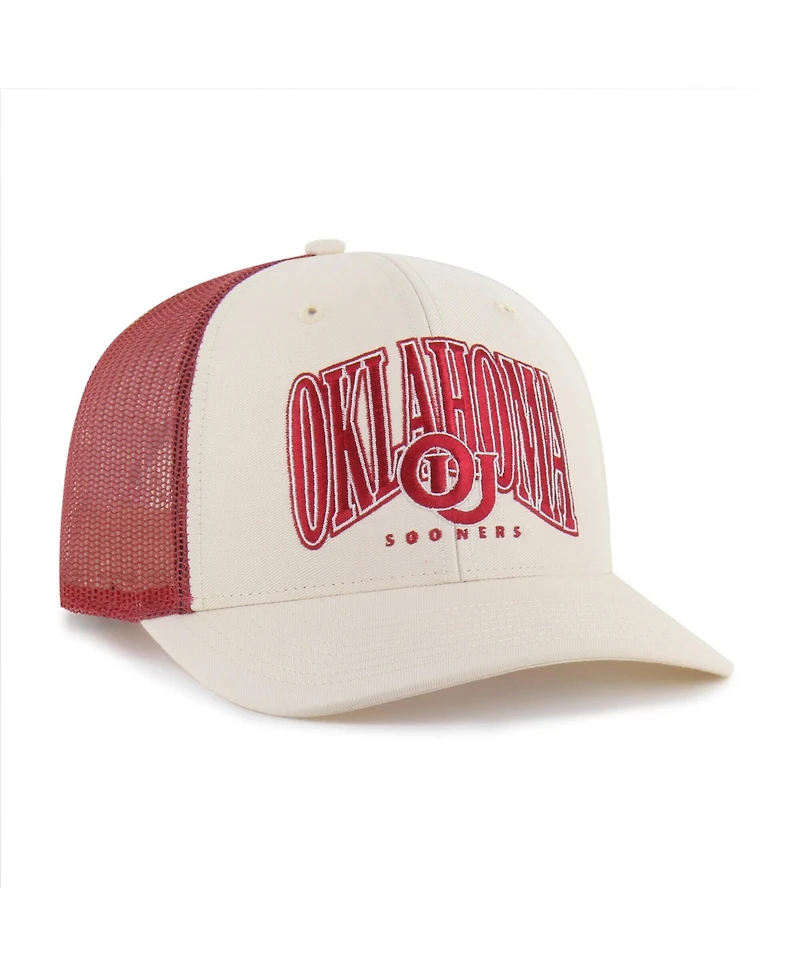 '47 Brand Men's Natural Oklahoma Sooners Drawbridge Trucker Adjustable Hat