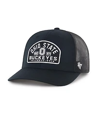 '47 Brand Men's Black Ohio State Buckeyes Leland Trucker Adjustable Hat