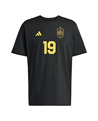 Adidas Men's Lamine Yamal Black Spain National Team Name & Number T-Shirt