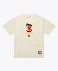 Mitchell & Ness Men's Cream New York Knicks Court Apple T-Shirt