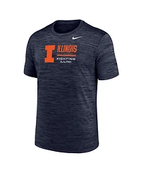 Nike Men's Navy Illinois Fighting Illini Velocity Dri-fit T-Shirt