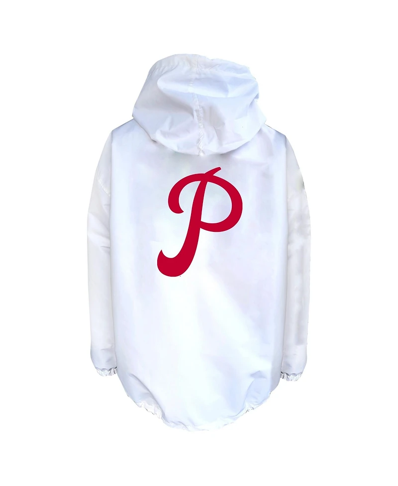 Mitchell & Ness Men's White Philadelphia Phillies Big Tall Full-Snap Hooded Jacket