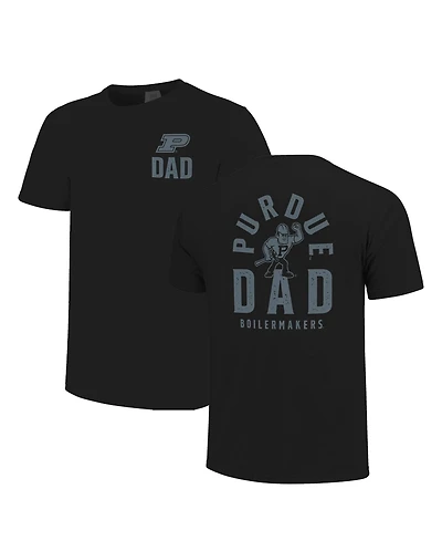 Image One Men's Black Purdue Boilermakers Father's Day Mascot Overlay T-Shirt