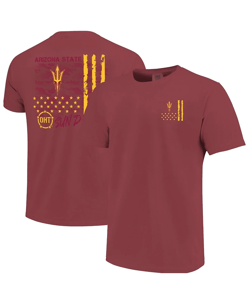 Image One Men's Maroon Arizona State Sun Devils Comfort Colors Oht Camo Overlay T-Shirt