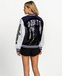 The Wild Collective Women's Black Golden State Valkyries Sequin Jacket