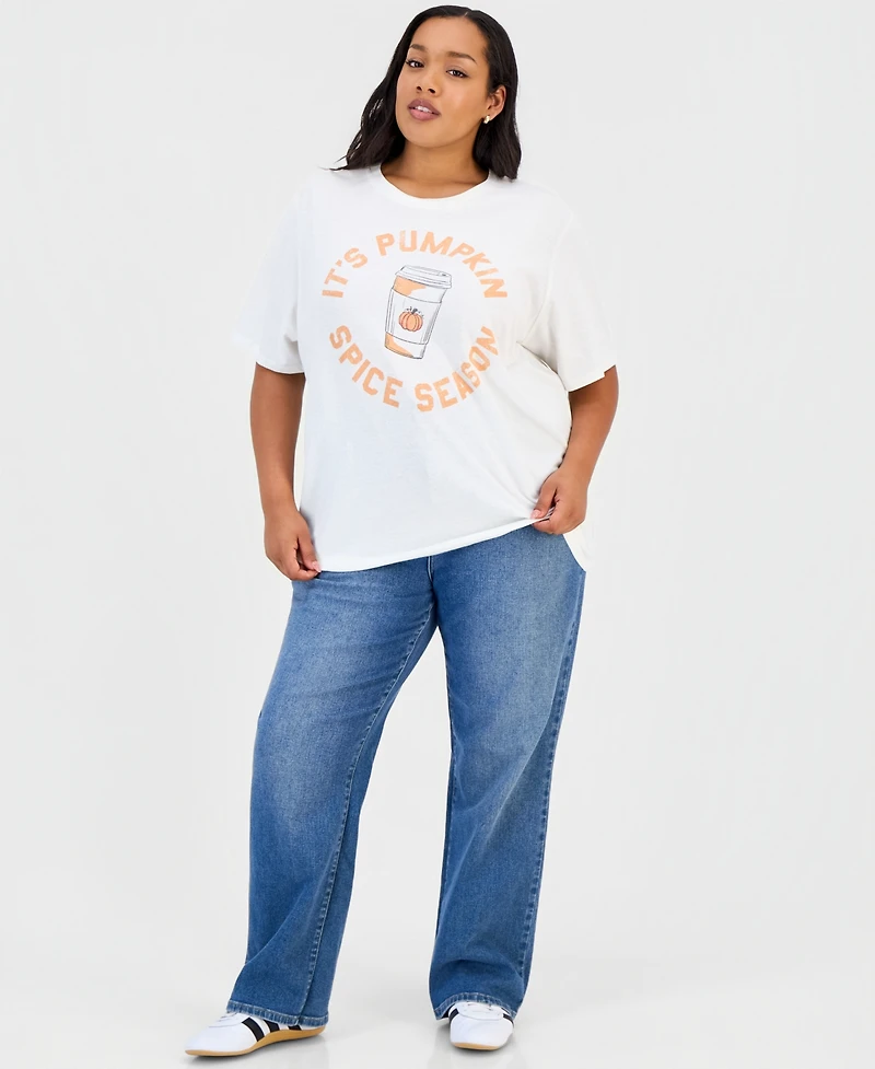 Grayson Threads, The Label Trendy Plus Pumpkin Spice Graphic T-Shirt
