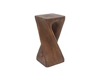 sumyeg Twisted Spiral Hollow Lightweight Concrete Side Table 200lbs No Assembly Indoor Outdoor End