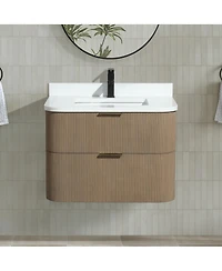 Ari Bath Chantal 30" Floating Bathroom Vanity Smoked