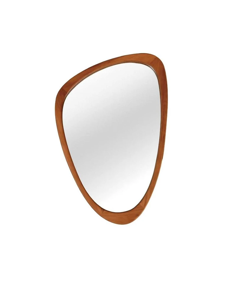 Laoties 20" x 30" Irregular Wall Mirror, Wood Frame Bathroom Vanity Mirror for Entryway, Bedroom and Living Room