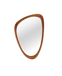Laoties 20" x 30" Irregular Wall Mirror, Wood Frame Bathroom Vanity Mirror for Entryway, Bedroom and Living Room